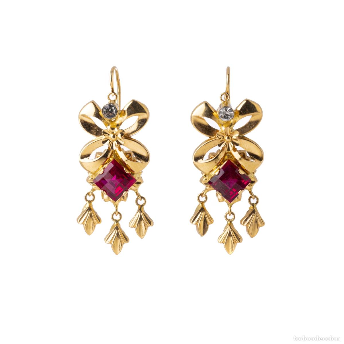 Joyeria: ORO DE 19,2 quilates - PAR DE PENDIENTES DE ORO - Foto 1