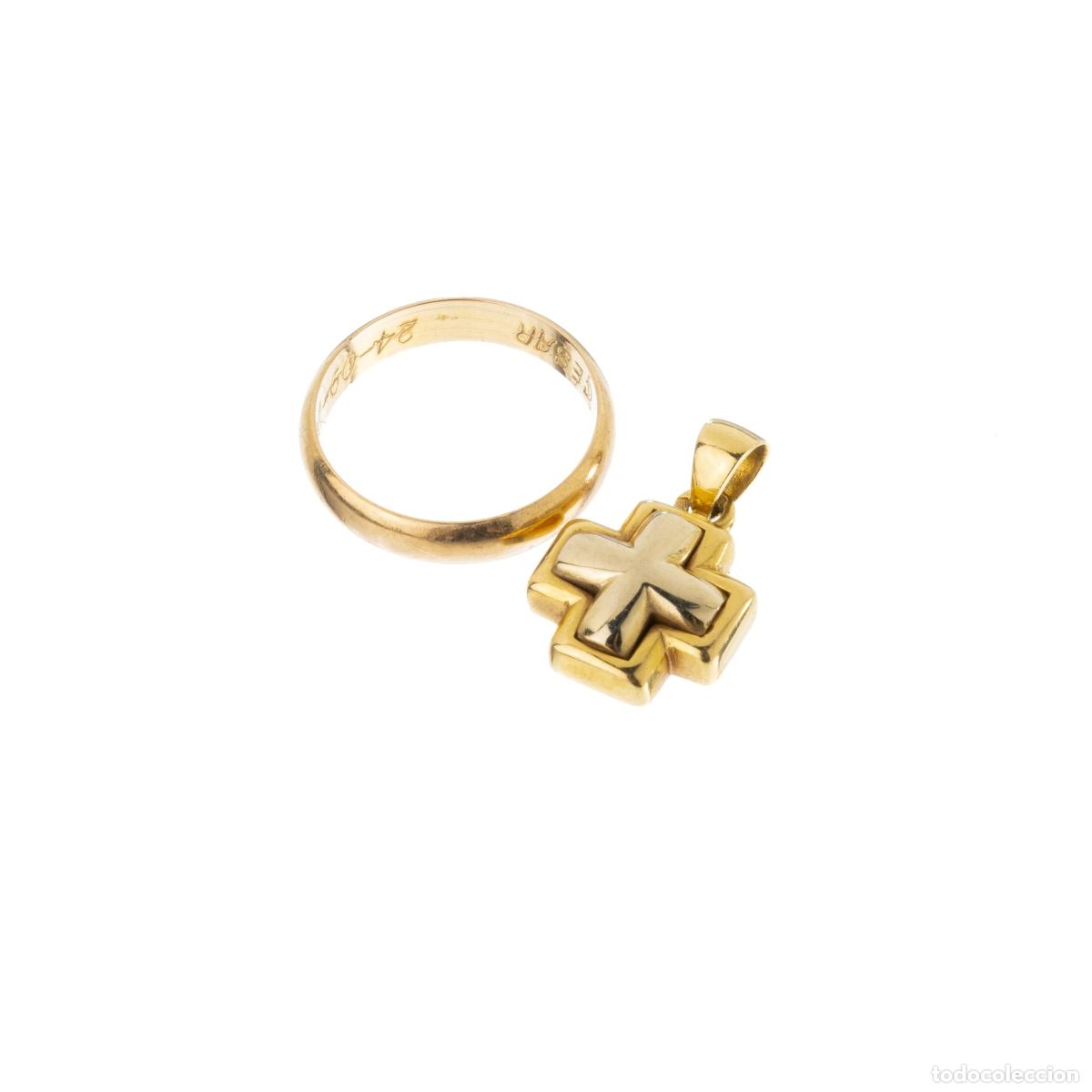 Joyeria: ORO 19.2K - CRUZ Y ANILLO DE BODAS EN ORO - Foto 1