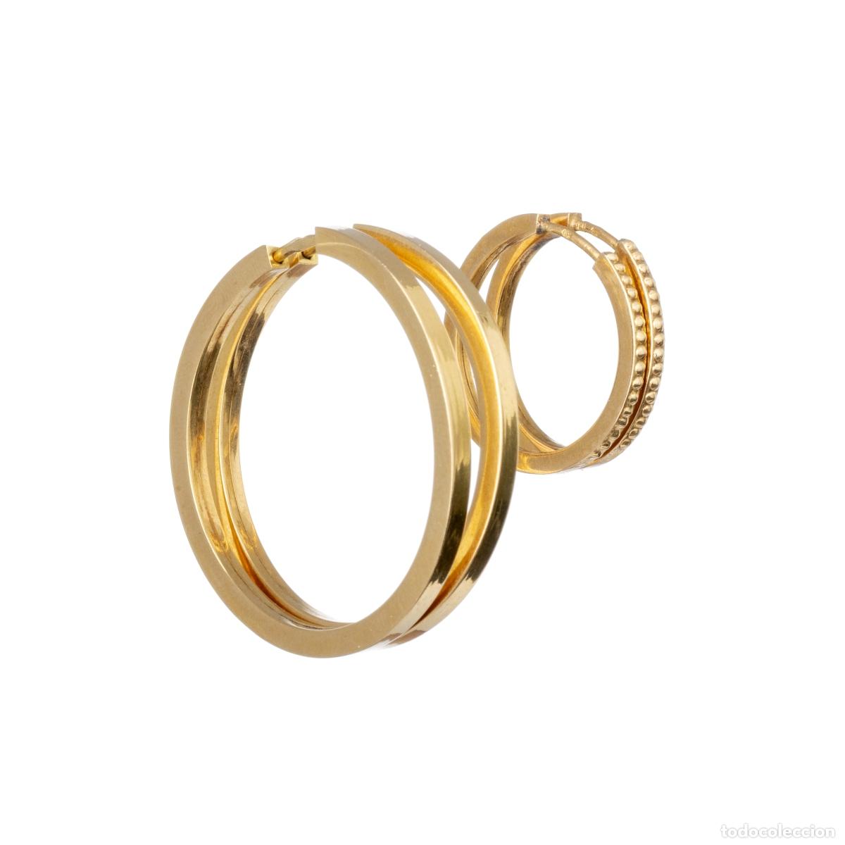 Joyeria: ORO DE 19,2 quilates - DOS PARES DE PENDIENTES DE ORO - Foto 1
