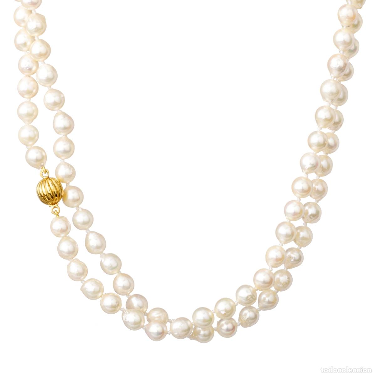 Joyeria: ORO DE 19,2 quilates - COLLAR DE PERLAS CON CIERRE DE ORO - Foto 1
