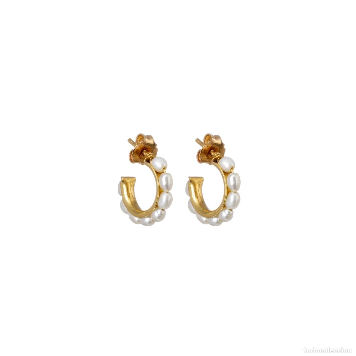 Joyeria: ORO 19.2K - PAR DE PENDIENTES EN ORO Y PERLAS - Foto 1