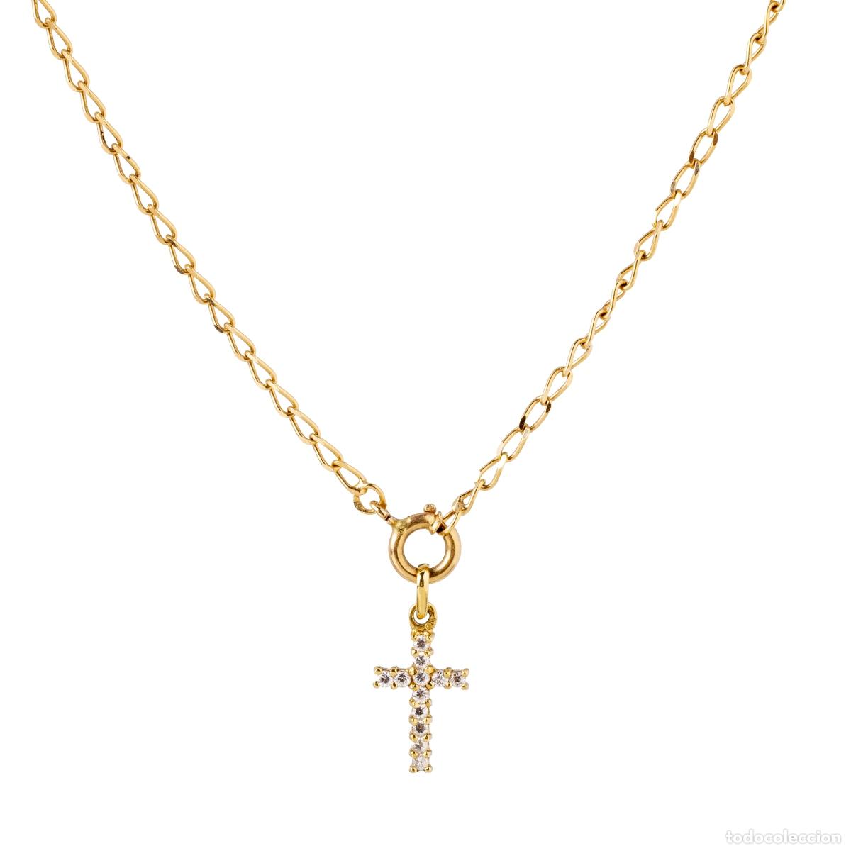 Joyeria: ORO 19.2K - COLLAR DE ORO CON CRUZ - Foto 1