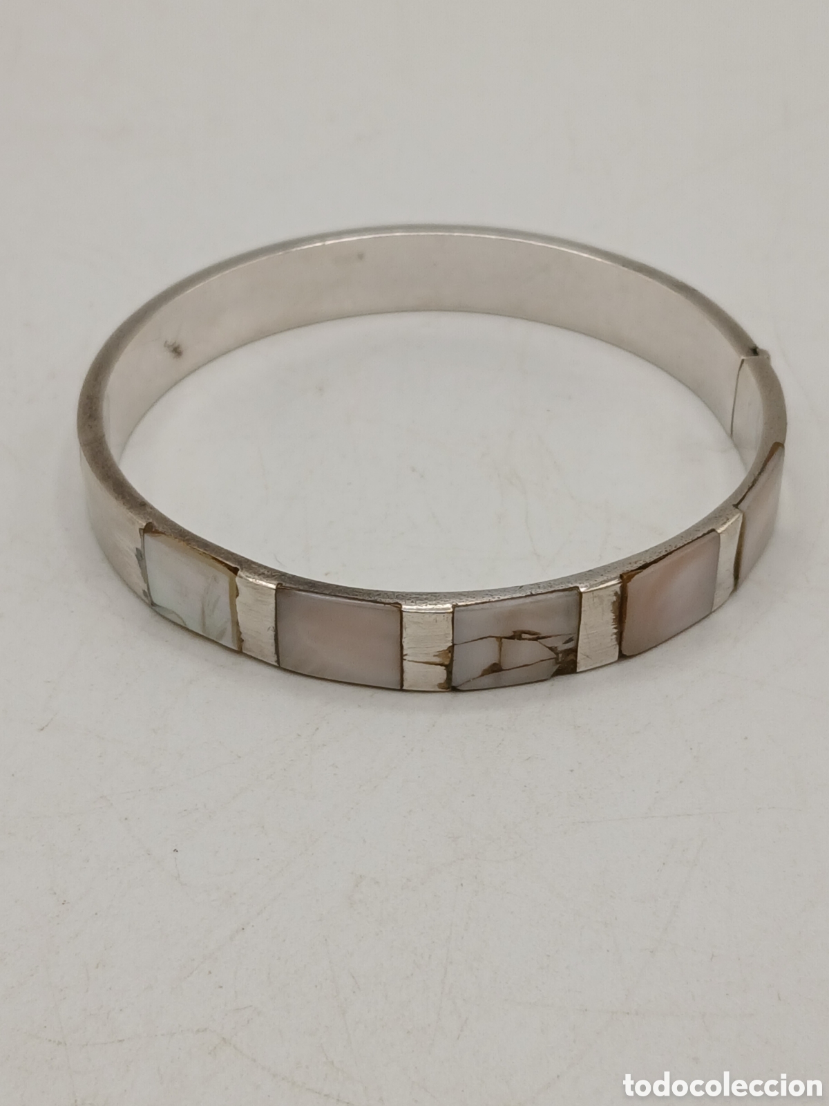 Joyeria: Pulsera brazalete plata 925mls y n&aacute;car - Foto 2