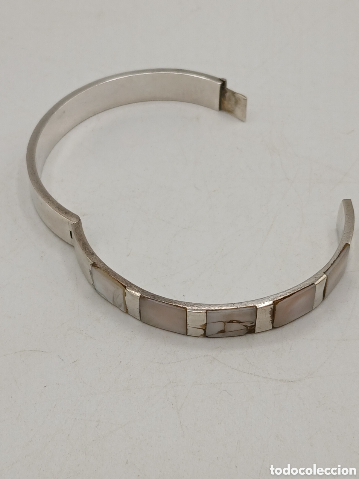 Joyeria: Pulsera brazalete plata 925mls y n&aacute;car - Foto 3