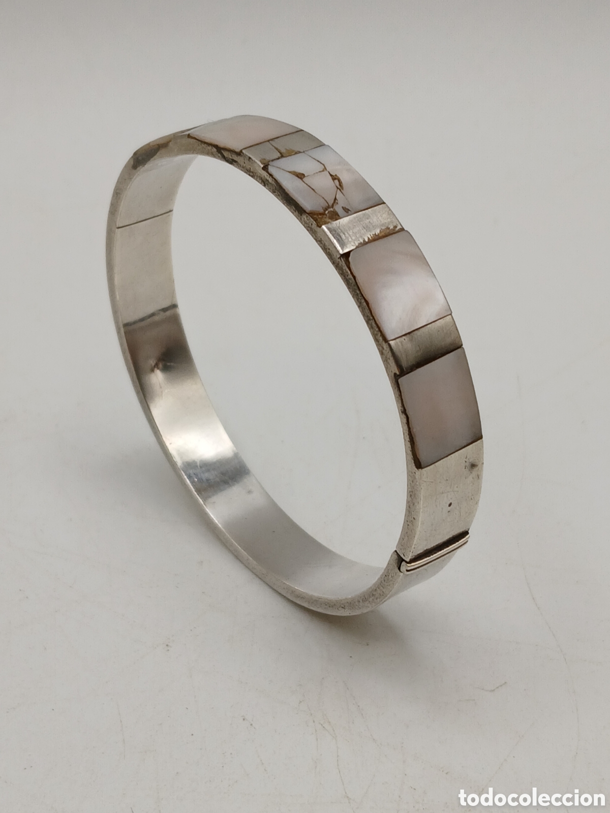 Joyeria: Pulsera brazalete plata 925mls y n&aacute;car - Foto 1