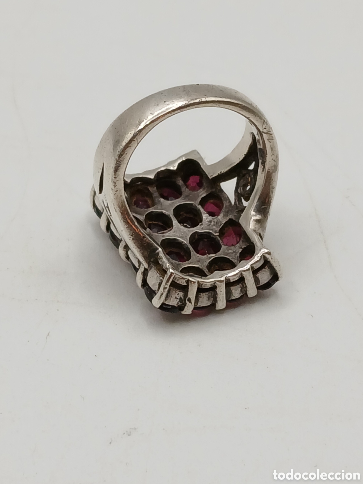 Joyeria: Antiguo anillo plata 925mls y granates - Foto 6