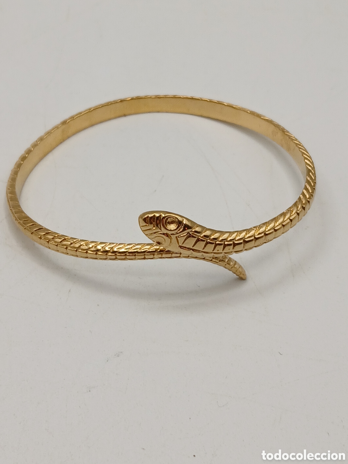 Joyeria: Pulsera brazalete ajustable metal chapado oro - Foto 3