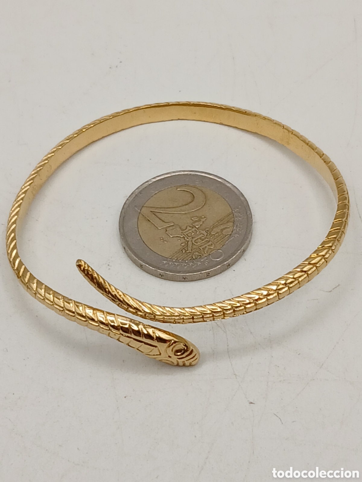 Joyeria: Pulsera brazalete ajustable metal chapado oro - Foto 5