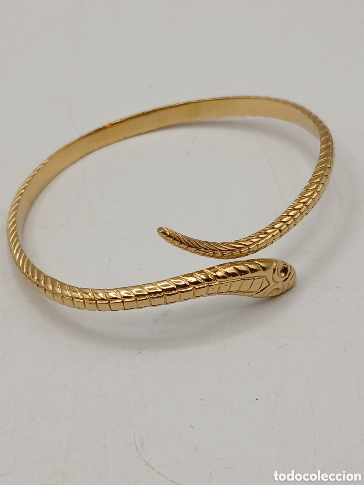 Joyeria: Pulsera brazalete ajustable metal chapado oro - Foto 1