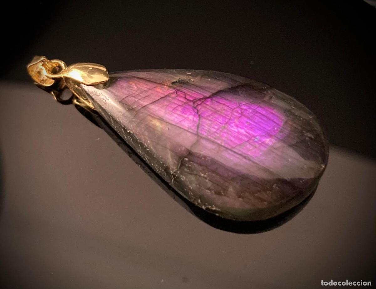 Joyeria: Colgante de Labradorita Morada en Oro - Foto 1