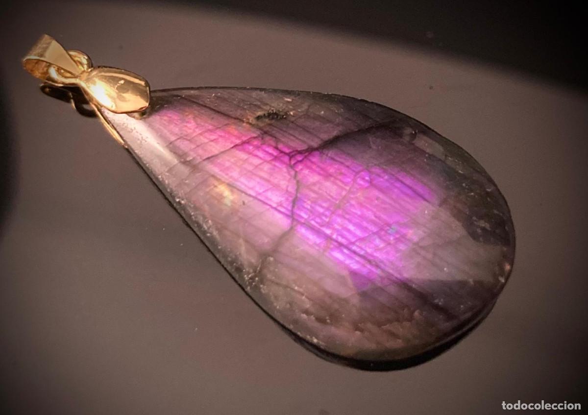 Joyeria: Colgante de Labradorita Morada en Oro - Foto 2