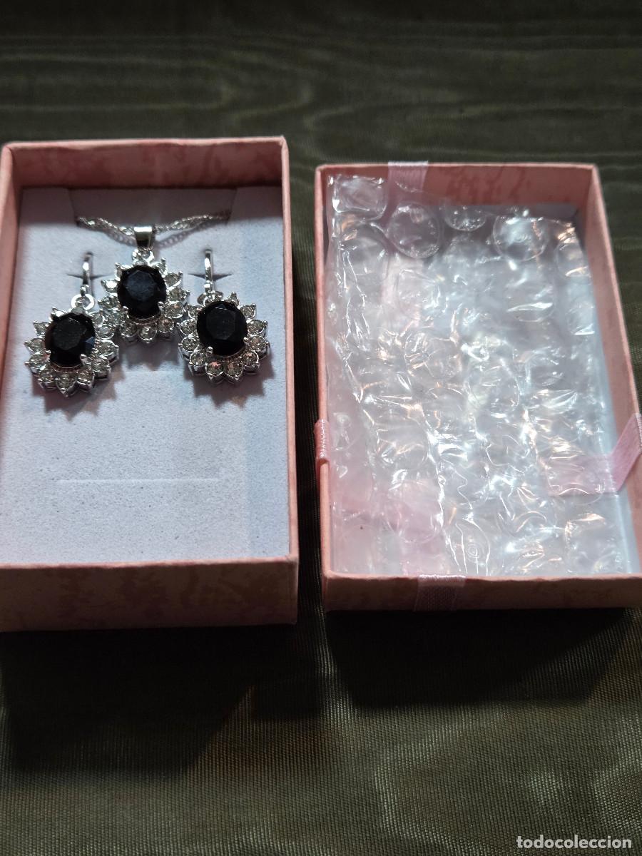 Joyeria: conjunto de collar y pendinetes en plata de 925 - Foto 1