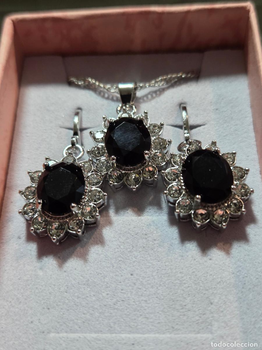 Joyeria: conjunto de collar y pendinetes en plata de 925 - Foto 2