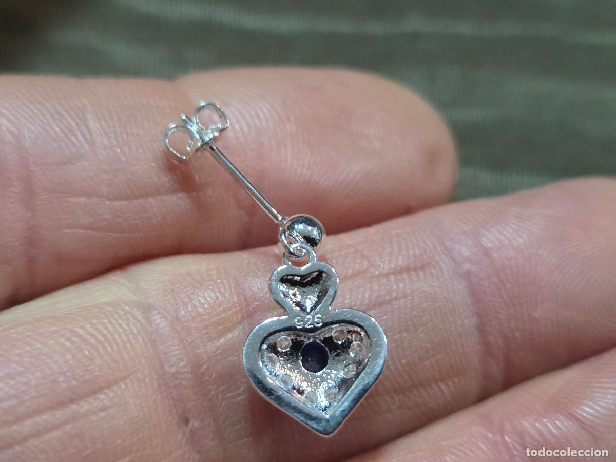 Joyeria: conjunto de collar y pendientes de plata de 925 y cristal azul. - Foto 8