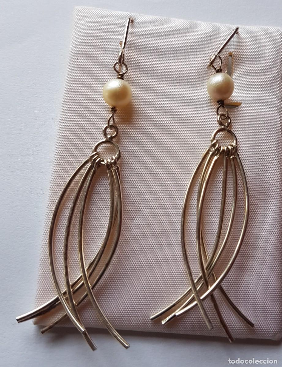 Joyeria: Pendientes de plata de ley 925 mm. largos con perlas - Foto 1