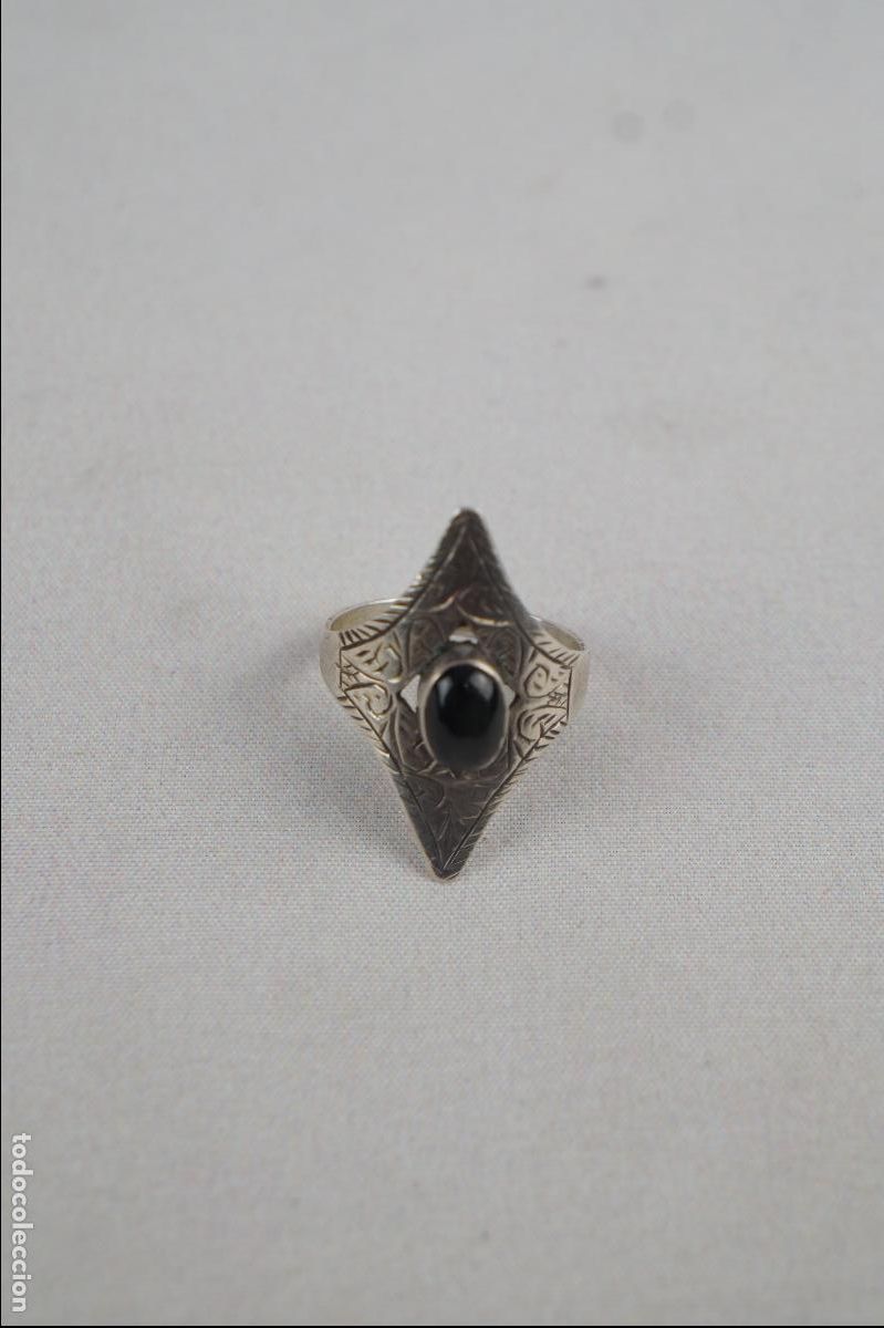 Joyeria: Anillo de plata con &oacute;nix en cabuj&oacute;n - Foto 5