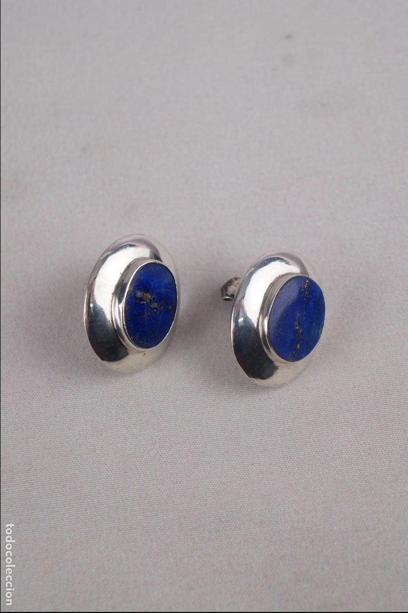 Joyeria: Pendientes de plata y lapisl&aacute;zuli - Foto 2