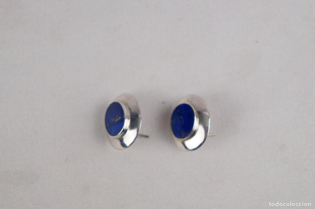 Joyeria: Pendientes de plata y lapisl&aacute;zuli - Foto 1