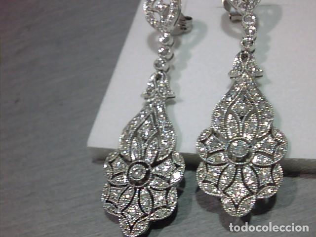 Joyeria: pendientes tipo Isabelino oro y diamantes - Foto 2