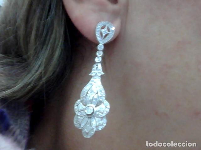 Joyeria: pendientes tipo Isabelino oro y diamantes - Foto 9