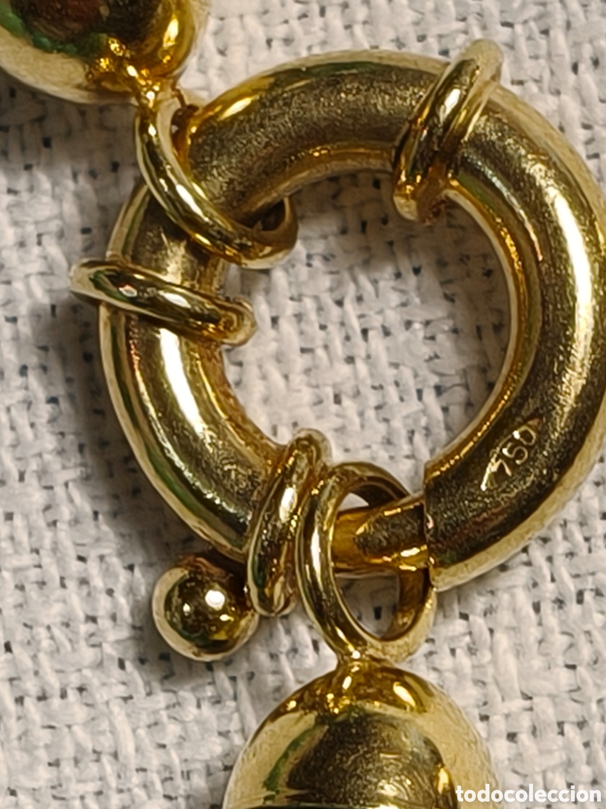 Joyeria: Collar antiguo de turquesas con broche de oro - Foto 4