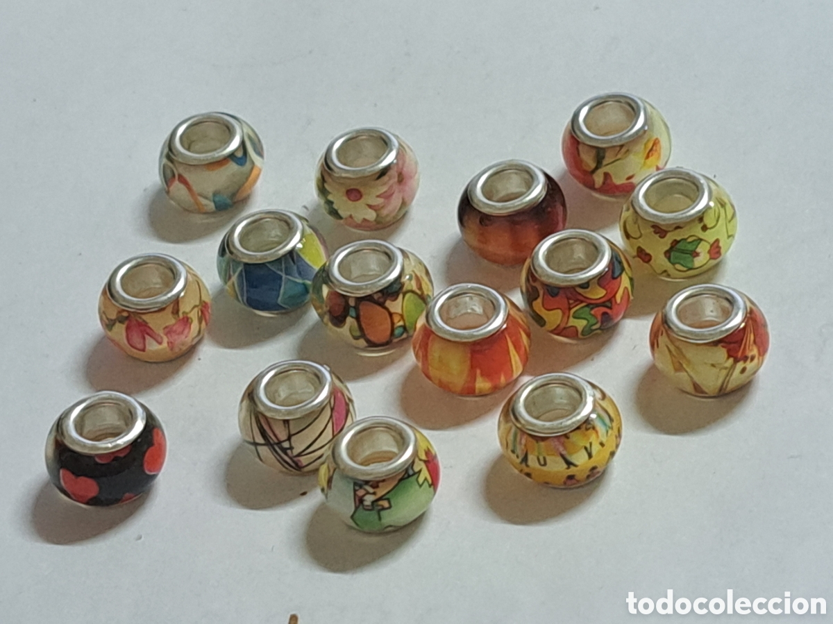 Joyeria: 15 cuentas de plata con cristal de murano - Foto 1