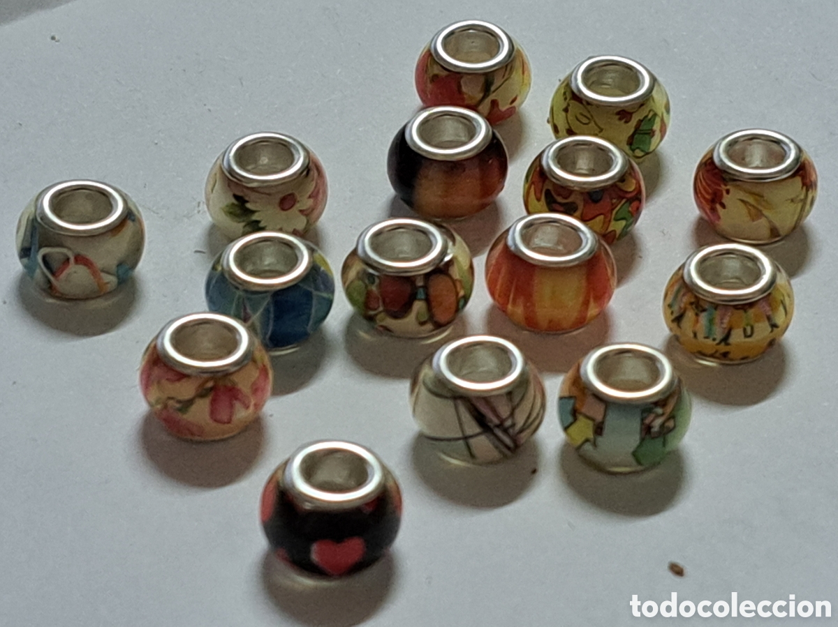 Joyeria: 15 cuentas de plata con cristal de murano - Foto 2