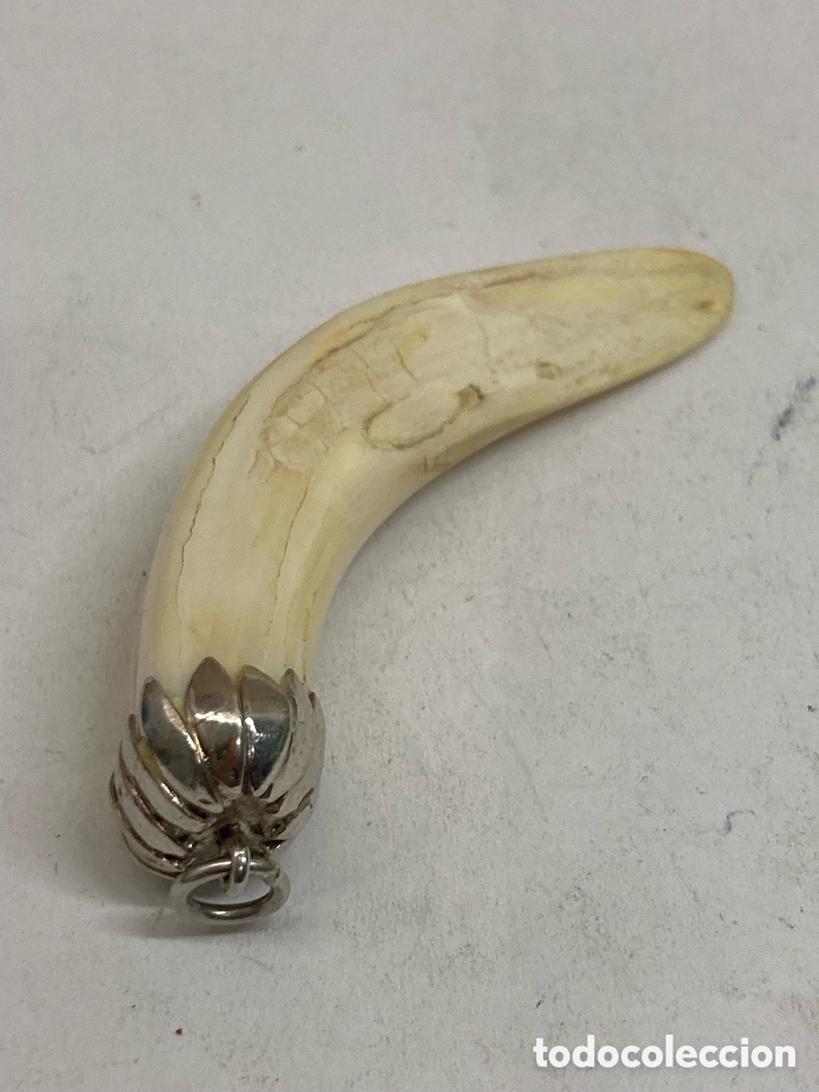 Joyeria: Colgante de plata y hueso /c481 - Foto 1