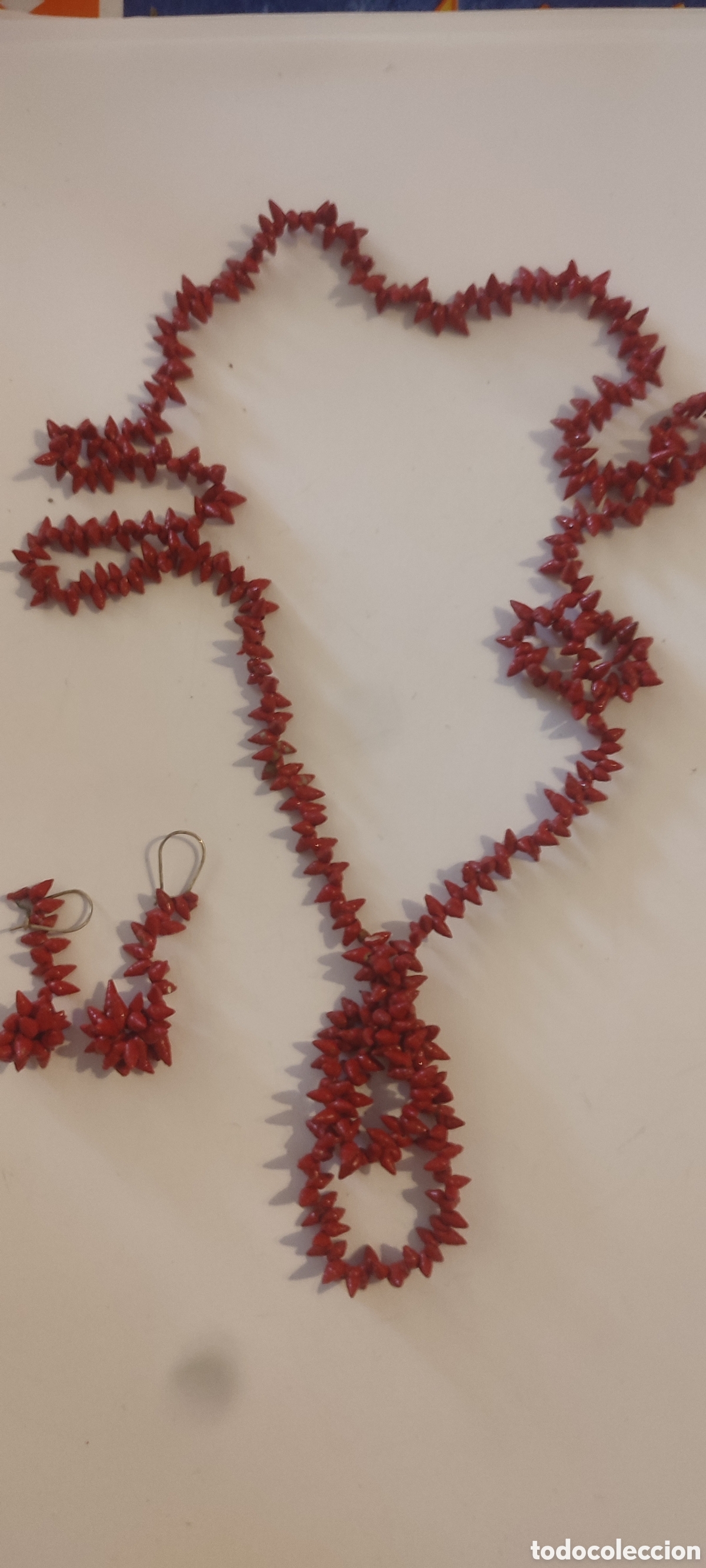 Joyeria: Conjunto de collar y piedras rojas - Foto 1