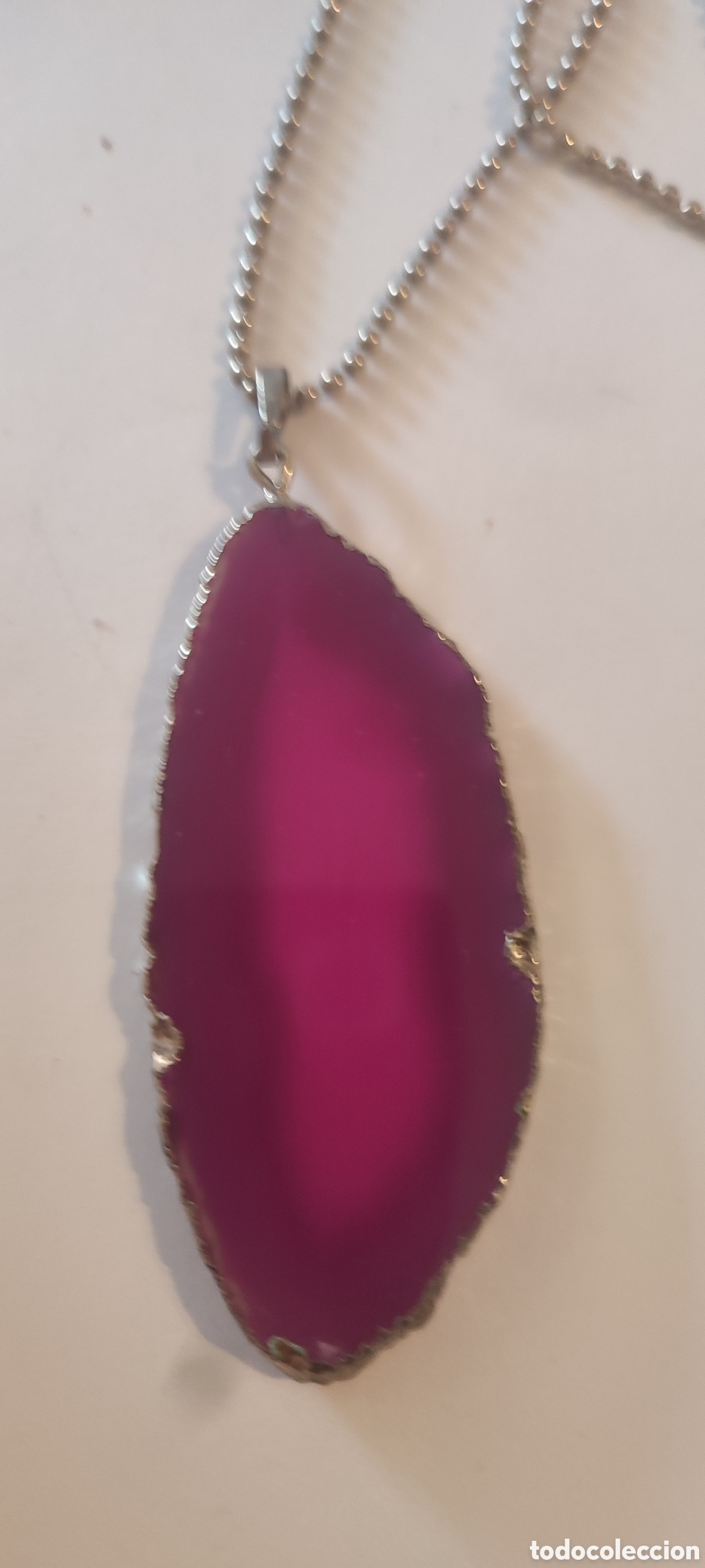 Joyeria: Collar plateado con piedra morada - Foto 2
