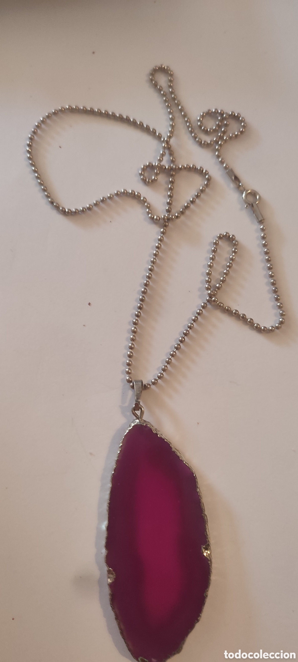 Joyeria: Collar plateado con piedra morada - Foto 1