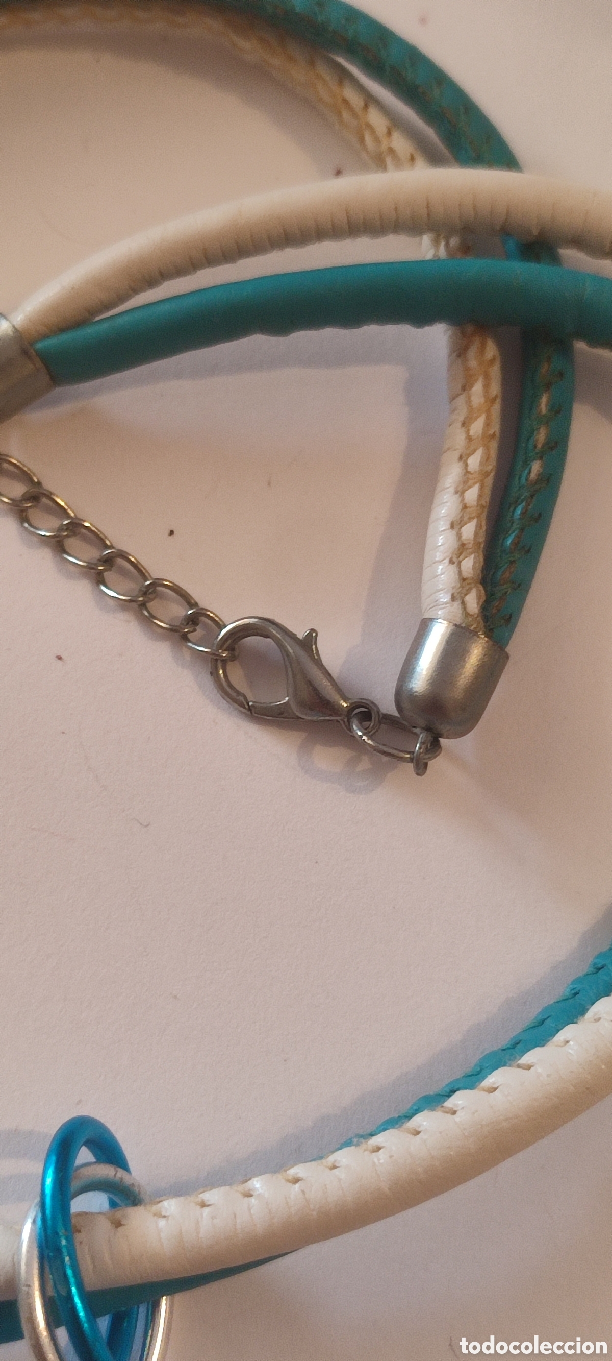 Joyeria: Collar azul y blanco con piedra central - Foto 3