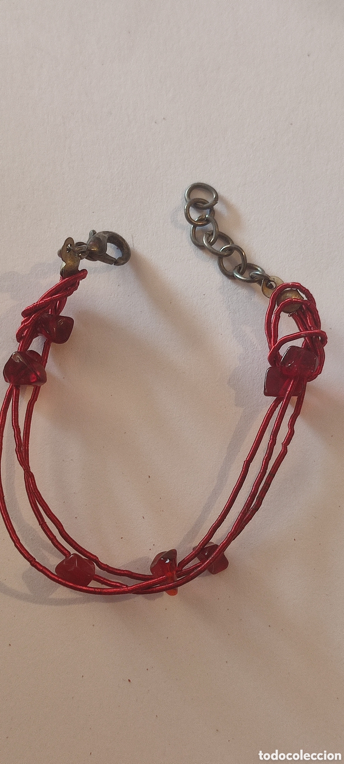 Joyeria: Conjunto collar ,pulsera y anillo piedras rojas - Foto 3