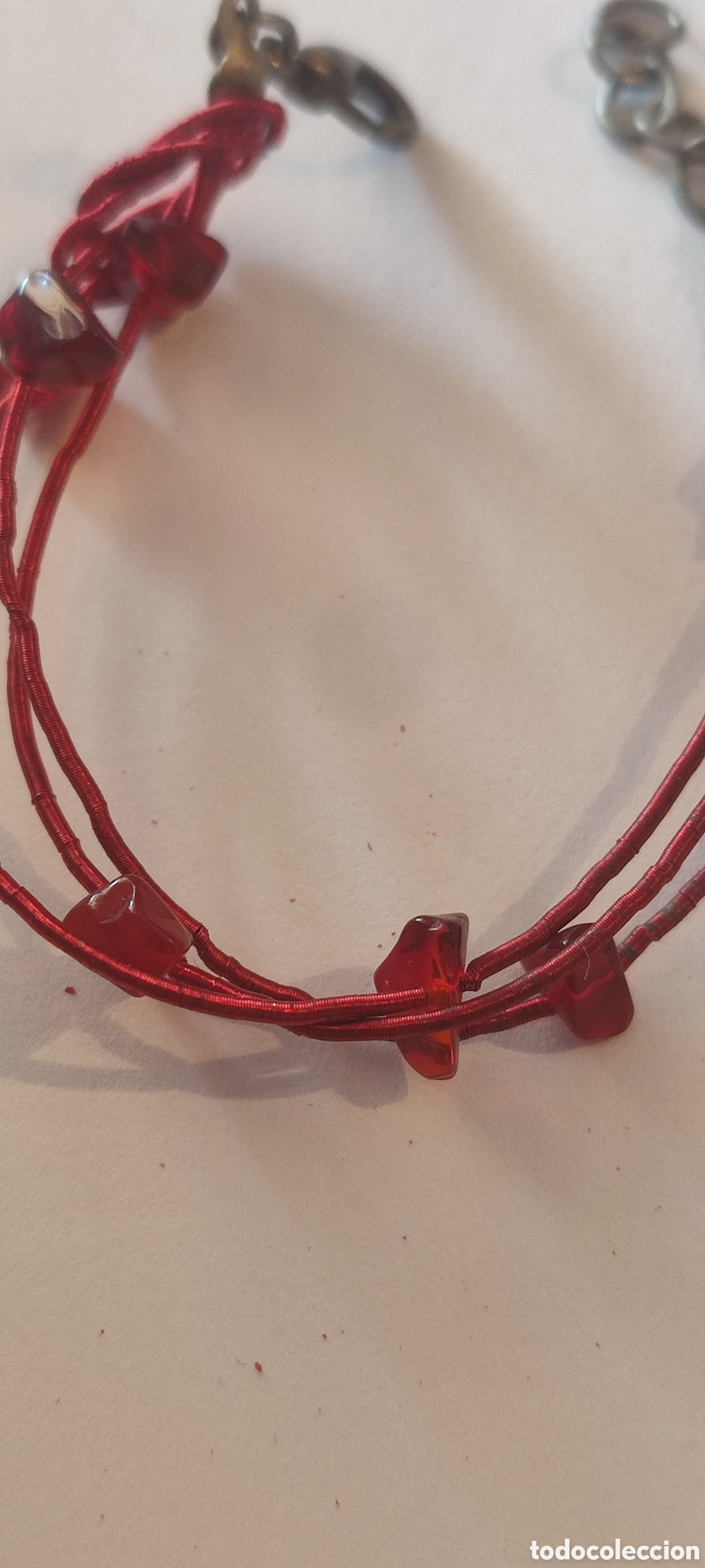 Joyeria: Conjunto collar ,pulsera y anillo piedras rojas - Foto 4