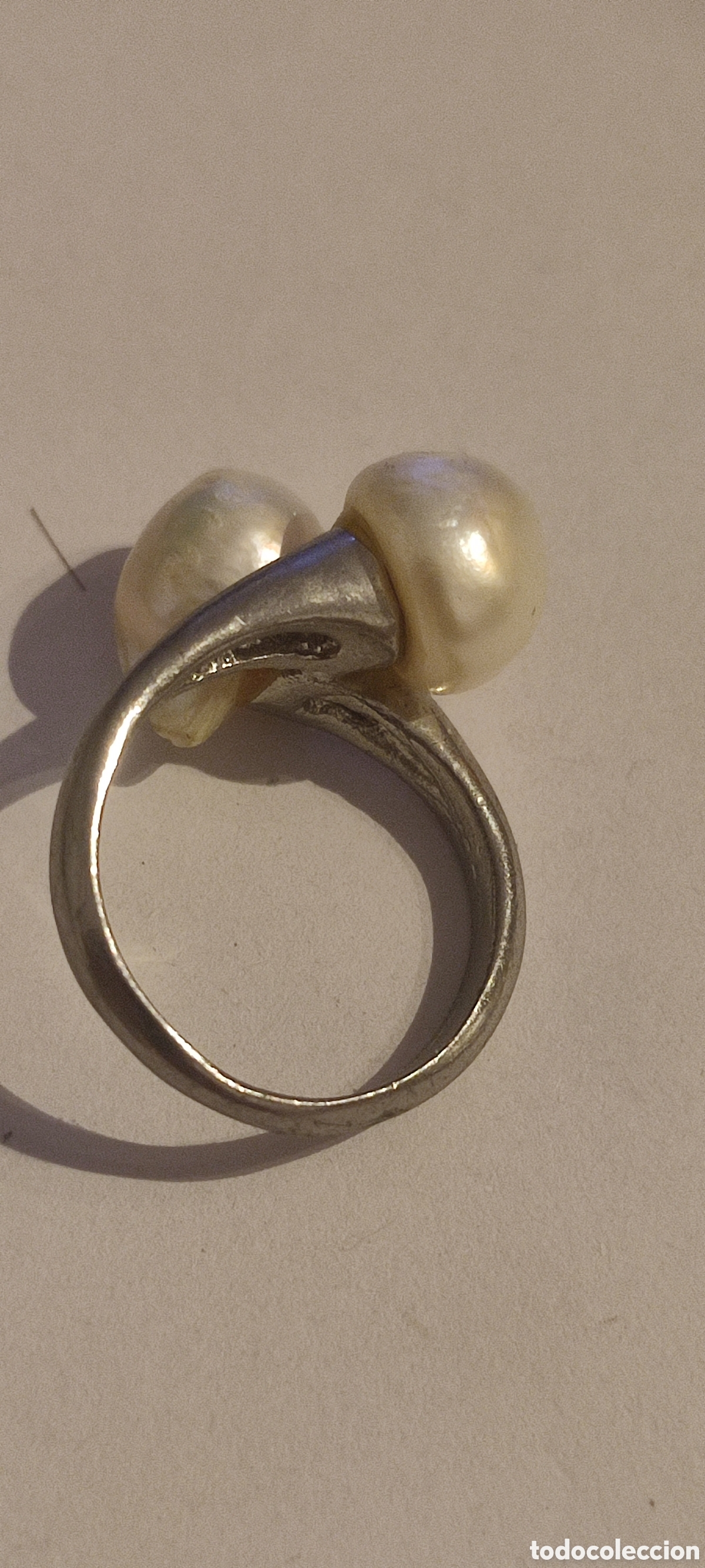 Joyeria: Anillo Plata 2 Perlas Ajustable - Foto 2