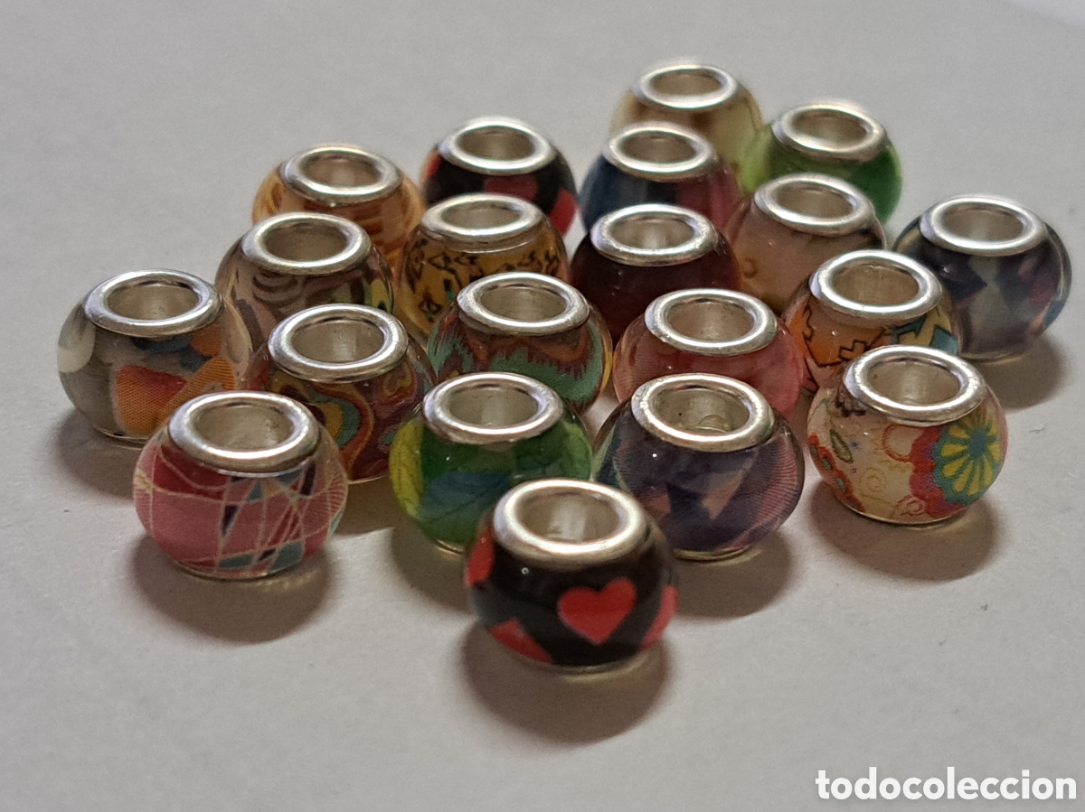 Joyeria: 20 cuentas de plata con cristal de murano - Foto 3
