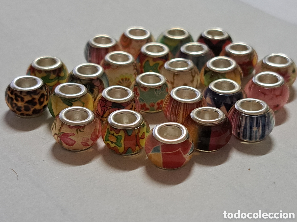 Joyeria: 25 cuentas de plata con cristal de murano - Foto 3