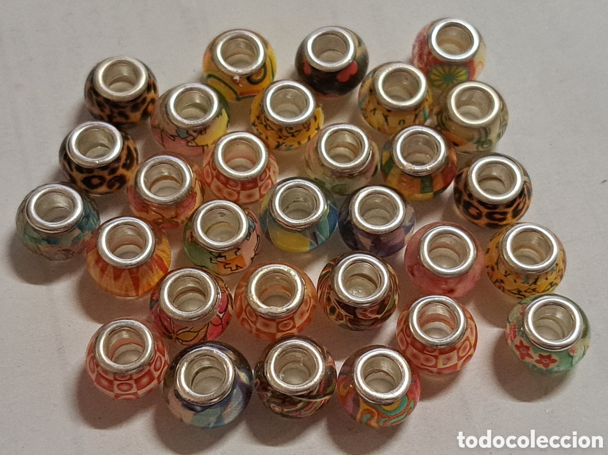 Joyeria: 30 cuentas de plata con cristal de murano - Foto 2