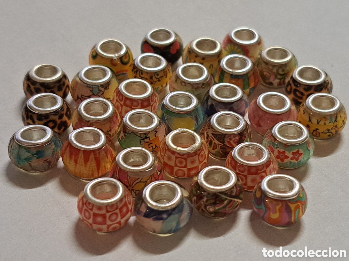 Joyeria: 30 cuentas de plata con cristal de murano - Foto 3