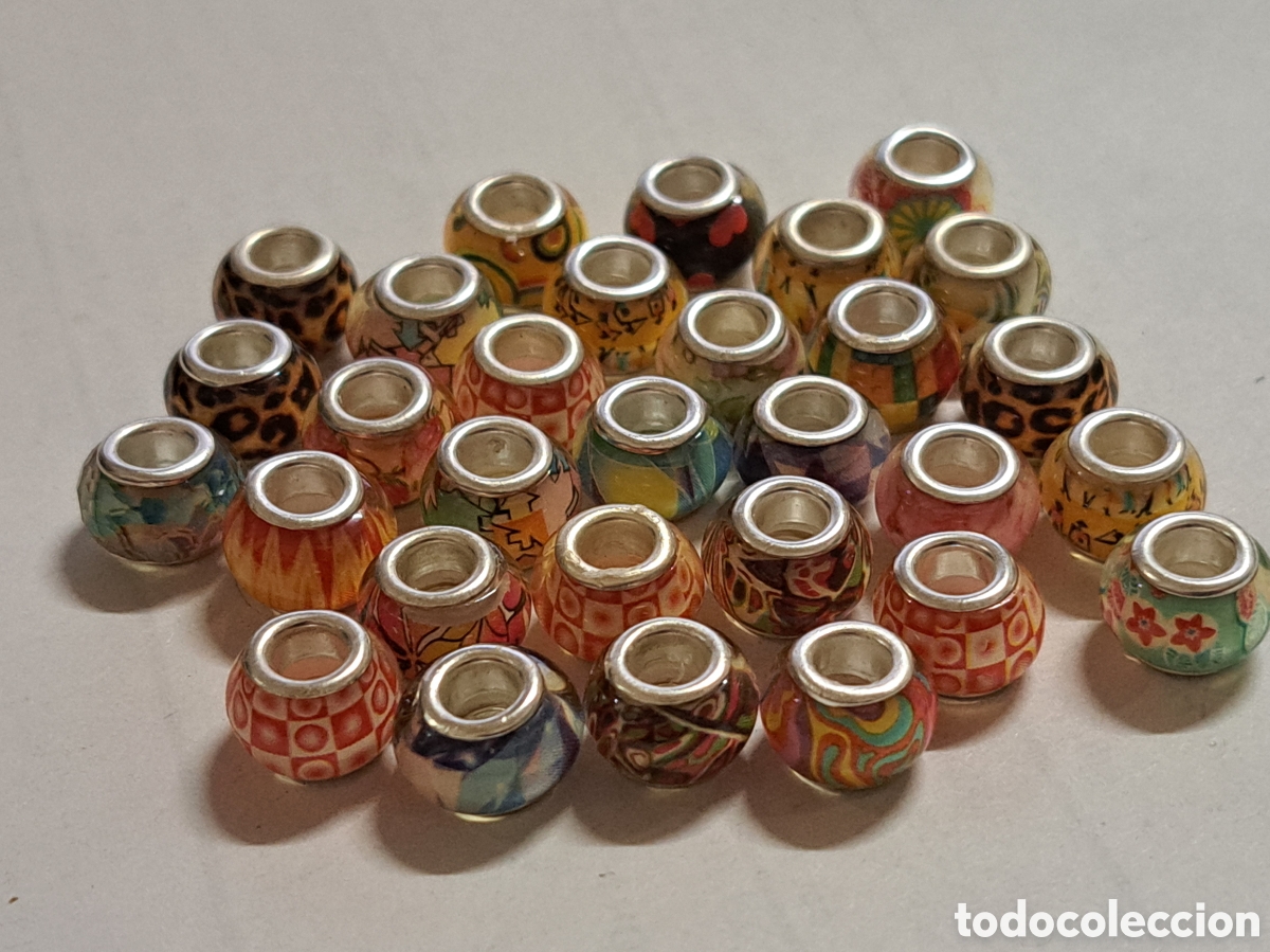 Joyeria: 30 cuentas de plata con cristal de murano - Foto 1