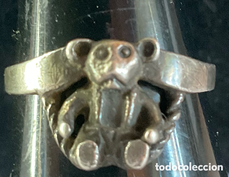 Joyeria: Anillo de plata con un monito, vintage - Foto 2