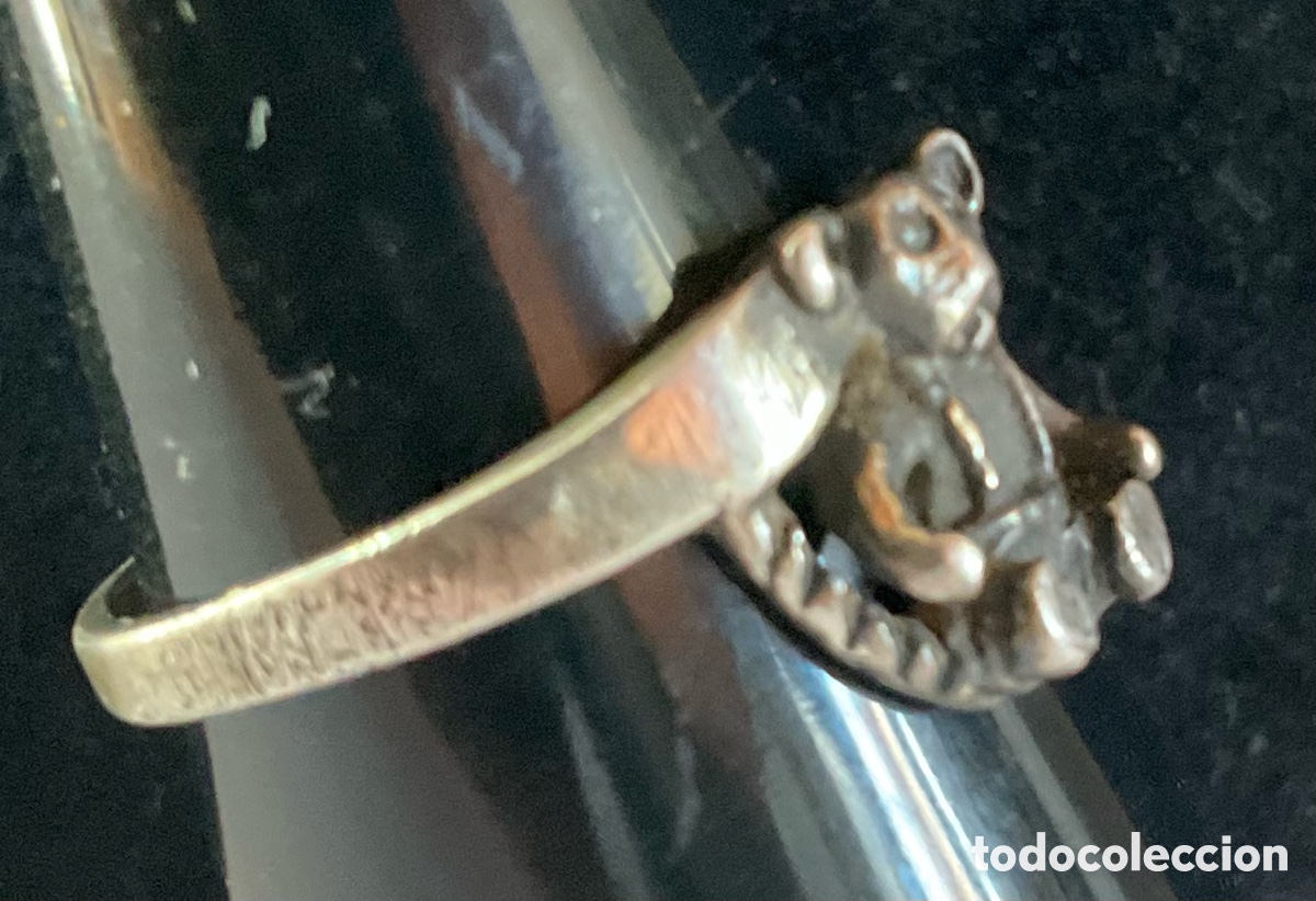 Joyeria: Anillo de plata con un monito, vintage - Foto 3