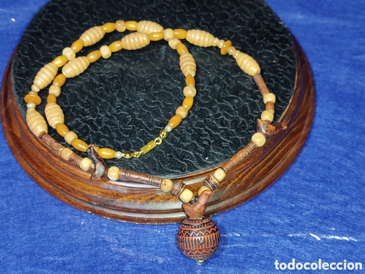 Joyeria: Collar &eacute;tnico de madera tallada. - Foto 2