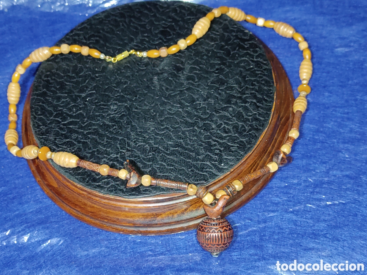 Joyeria: Collar &eacute;tnico de madera tallada. - Foto 3