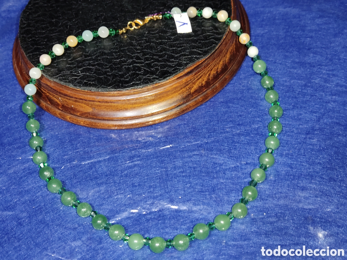 Joyeria: Collar de jadeita y amazonita natural. *V* - Foto 1