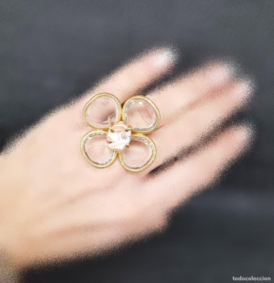 Joyeria: Anillo de oro con perla &rdquo;Flor&rdquo; - Foto 1