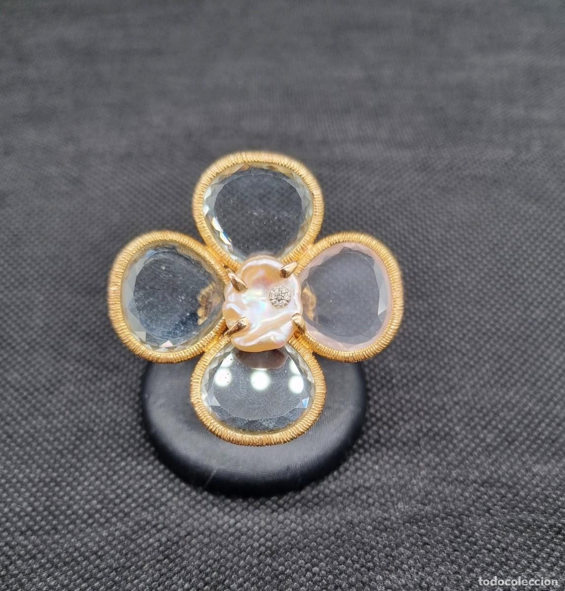 Joyeria: Anillo de oro con perla &rdquo;Flor&rdquo; - Foto 2
