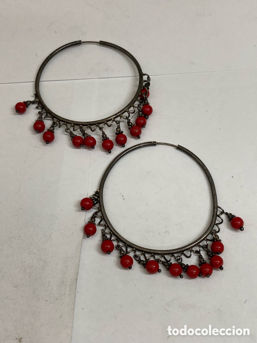 Joyeria: Pendientes de plata coral P376 - Foto 1