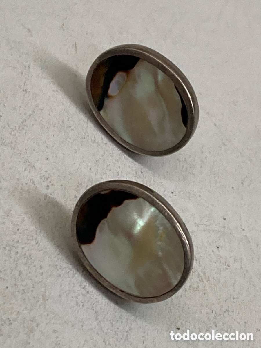Joyeria: Pendientes de plata y n&aacute;car P380 - Foto 1