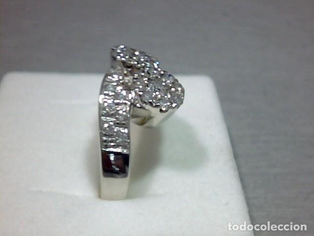 Joyeria: anillo oro blanco 18 kts y diamantes - Foto 3